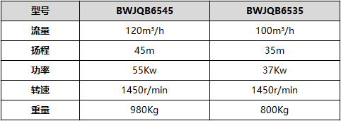 BWJQB系列剪切泵技術參數(shù)